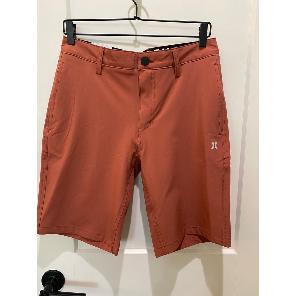Hurley All Day Hybrid Shorts Mens 30 Burnt Orange Rust 20 Inch 4-Way Stretch NWT